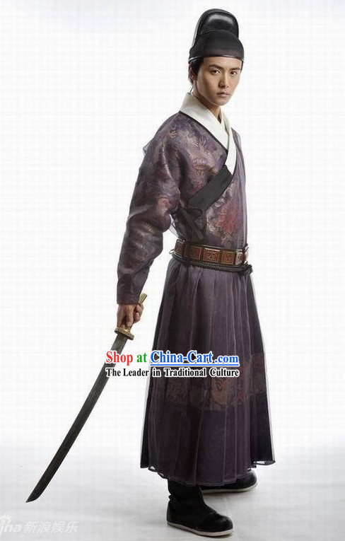 Ancient Chinese Palace Guard Costumes and Hat for Men