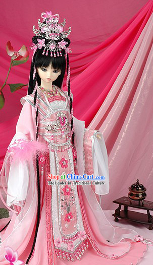 Ancient Chinese Palace Beauty Long Wig and Hair Accessories