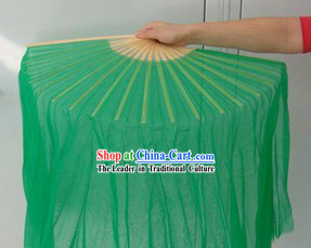 Transparent Green Dancing Fan