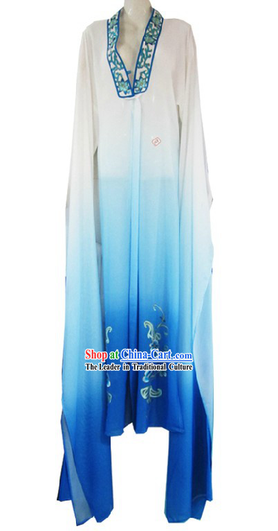 Ancient Chinese Color Transition Long Sleeve Dance Costumes for Women