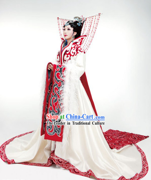 Ancient Chinese Han Dynasty Period Four Beauties Wang Zhaojun Costumes and Hair Accessories Complete Set for Women