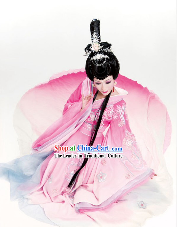 Ancient Chinese Four Beauties Diao Chan Costumes and Hair Accessories Complete Set