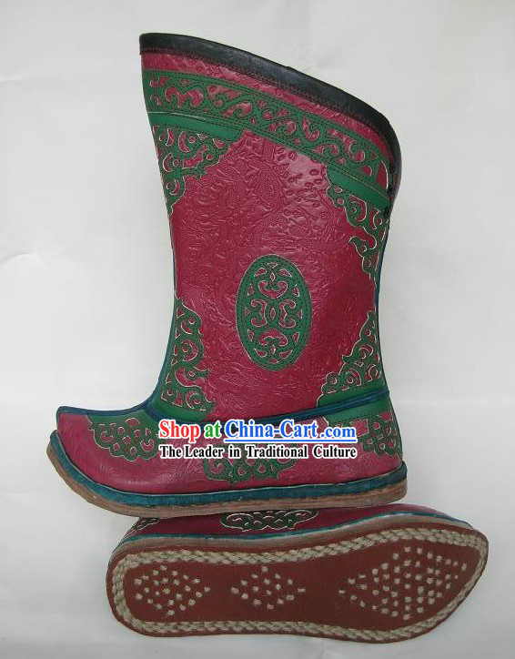 Handmade Classic Mongolian Cowhide Boots for Women