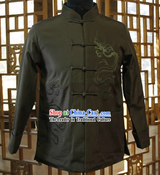 Traditional Chinese Black Dragon Blouse