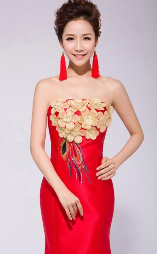 Traditional Chinese Classical Wedding Evening Dress