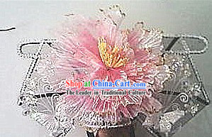 Ancient Chinese Qing Dynasty Manchu Princess Pink Hat