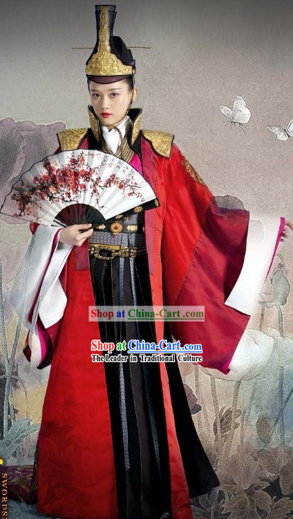 Invincible Eastern Dong Fang Bu Bai Costumes and Hat Complete Set