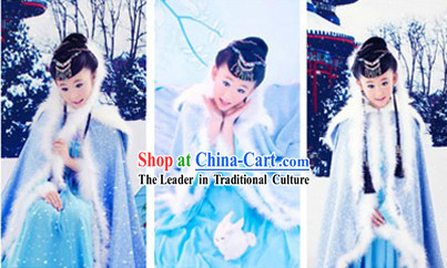 Ancient Chinese Winter Cape and Inside Clothes for Kids