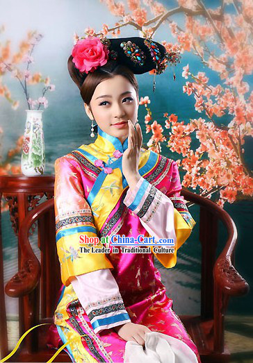 Ancient Chinese Qing Dynasty Palace Waitress Maid Costumes