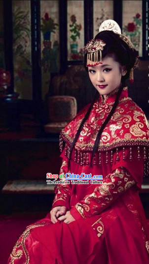 Chinese Classical Red Wedding Dress for Brides