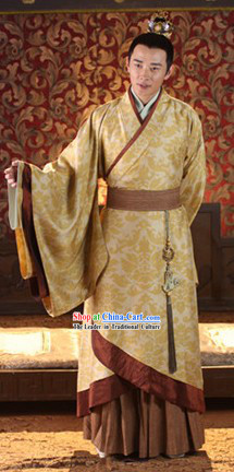 Ancient Chinese Prince Costume and Crown Set