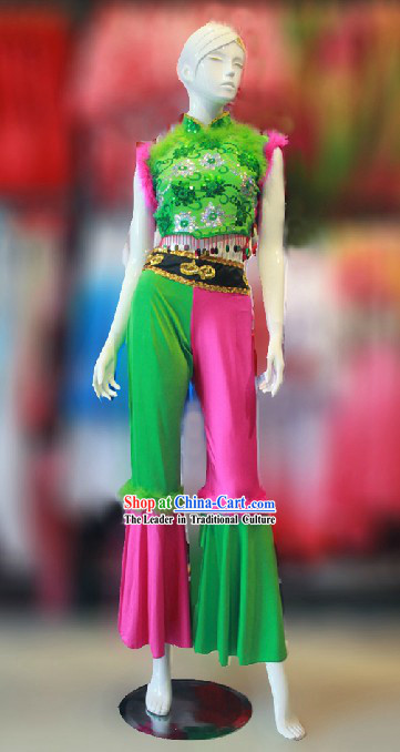 Traditional Chinese Han Minority Dance Costumes for Women