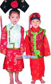 Chinese Princess and Prince Costumes Two Sets for Kids
