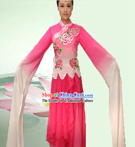 Long Water Sleeves Colour Change Dance Costumes for Women