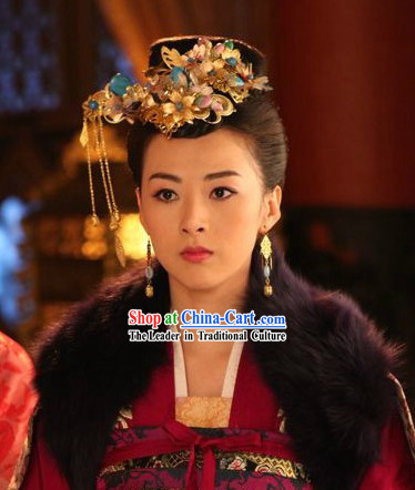 Movie and Television Play Tang Dynasty Empress Hair Accessories Complete Set