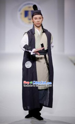 Traditional Chinese Swordman Hero Costumes Complete Set for Men