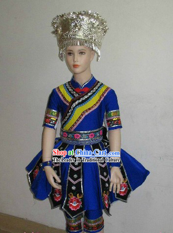 Traditional Chinese Miao Dance Costumes Complete Set