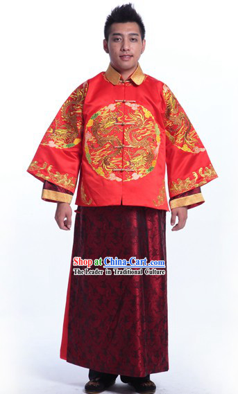 Traditional Chinese Wedding Dresses Attires for Bridegroom