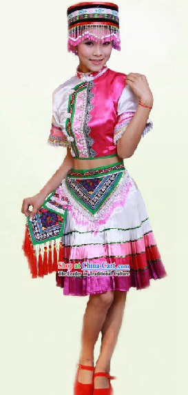 China Ethnic Clothing and Hat Complete Set for Women
