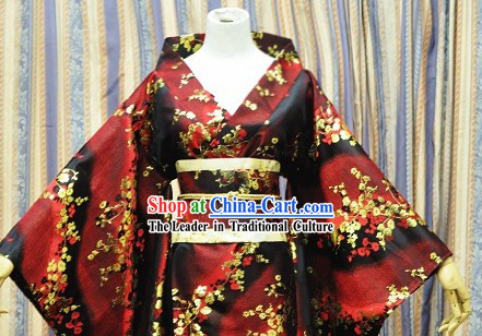 Japanese Classical Kimono Clothing Complete Set for Ladies
