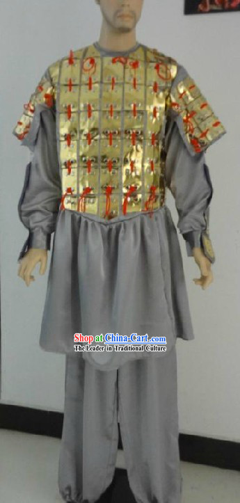Qin Dynasty Period Chinese Bing Ma Yong Terracotta Terra Cotta Warrior Costume for Men