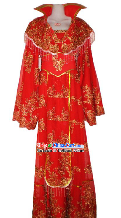 Ancient Chinese Opera Red Wedding Dress for Women