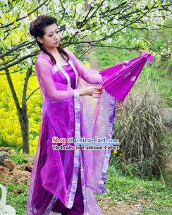 Purple Ancient Chinese Style Stage Performance Costume
