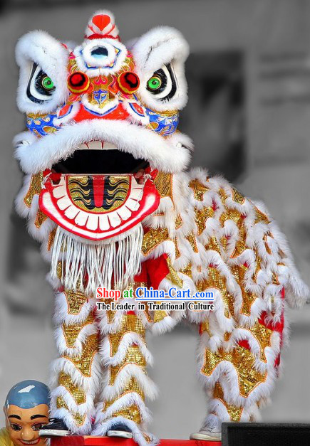 Supreme Mandarin Fut San Golden Lion Dancing Equipment Complete Set