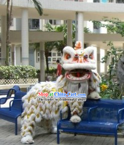 American White Wool Lion Dancing Costume Complete Set