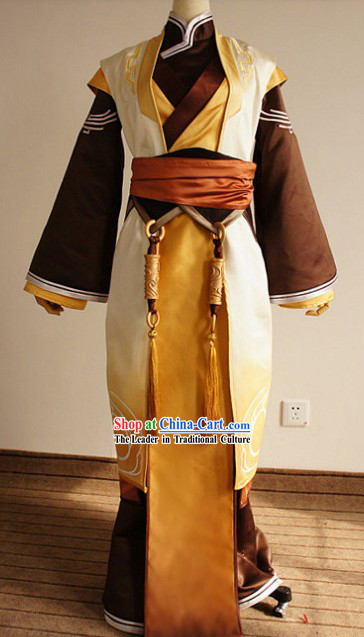 Ancient Chinese Gu Jian Qi Tan Ou Yang Shao Gong Cosplay Clothing Complete Set for Men