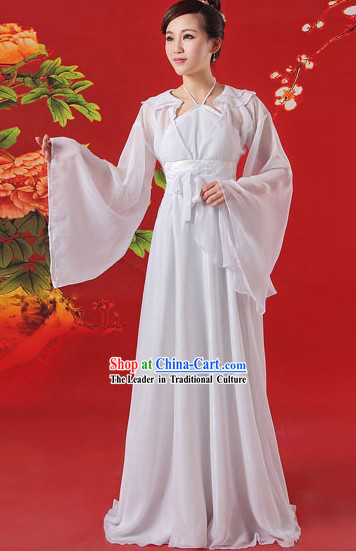 Ancient Chinese White Dragon Lady Xiao Long Nv Costumes