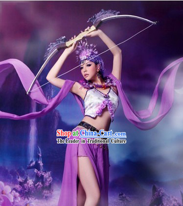 Ancient Chinese Cartoon Cosplay Fairy Costumes Complete Set for Women