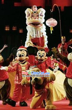 Professional Competition HOK SAN Lion Dancing Costume Complete Set