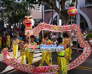 Professional Competition and Performance Ultraviolet College Dragon Dance Costumes Complete Set