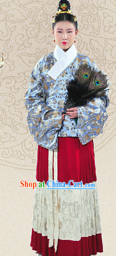 Chinese Classical Ming Dynasty Female Garment Complete Set