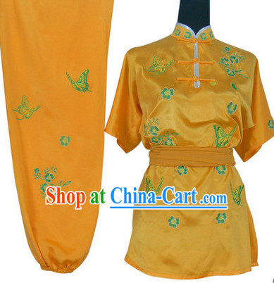 Color Change Butterfly Embroidery Wushu Clothes Complete Set