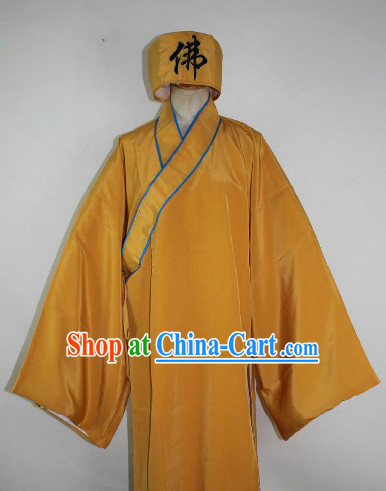 Chinese Ancient Nun Costumes and Hat Complete Set