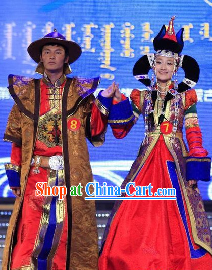 Mongolian Emperor and Empress Clothes and Hats
