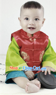 Ancient Chinese Birthday Ceremony Dresses for Kids