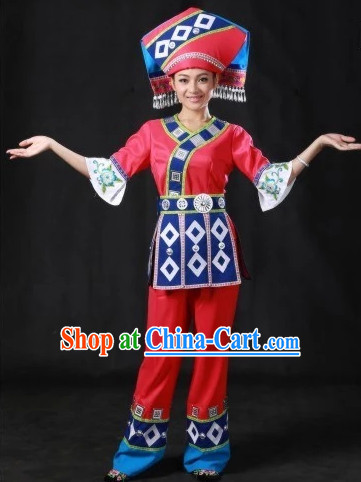 Zhuang Regional costumes and Hat Complete Set