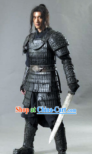 Black Solider Armor Costumes and Helmet Complete Set
