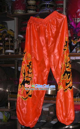 Orange Professional Competiton and Performance Dragon Dancer and Lion Dance Pants