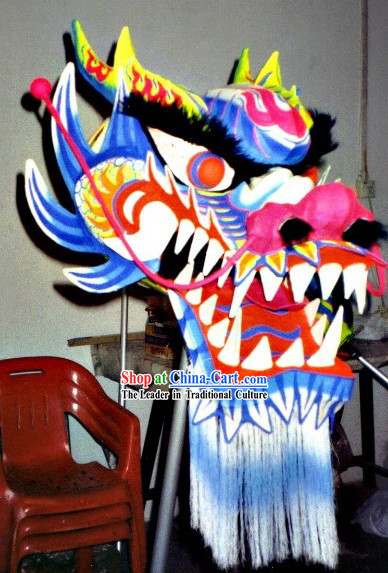 Top Chinese Glow in Dark Dragon Dance Head and Costumes Complete Set