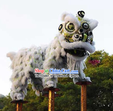 Tiger Claw Long Wool Lion Dance Chinese New Year Costume Complete Set