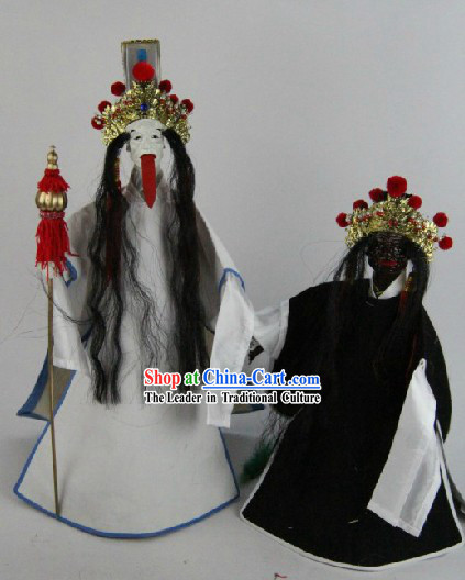 Traditional Handmade Nether World Deities Glove Puppets Hand Marionette Puppets