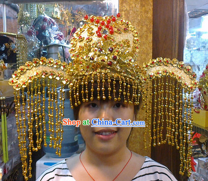 Ancient Chinese Wang Zhaojun Phoenix Wedding Hat