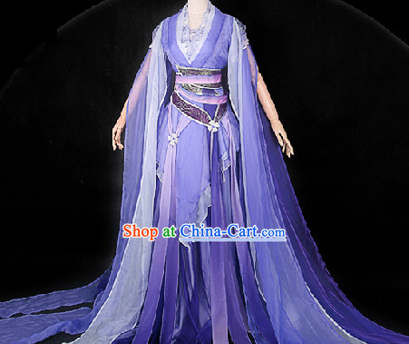 Ancient Chinese Purpel Fairy Han Fu Guzhuang Clothing Complete Set