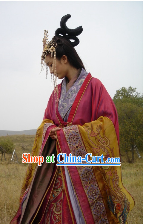 Wang Zhaojun Hanfu Clothing and Hair Accessories Complete Set