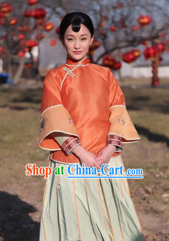 Chinese Red Sorghum TV Drama Series Folk Clothing for Women