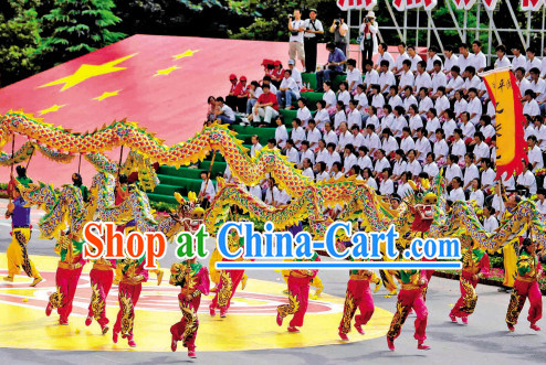 Handmade Chinese New Year Adult Dragon Dance Equipment Complete Set